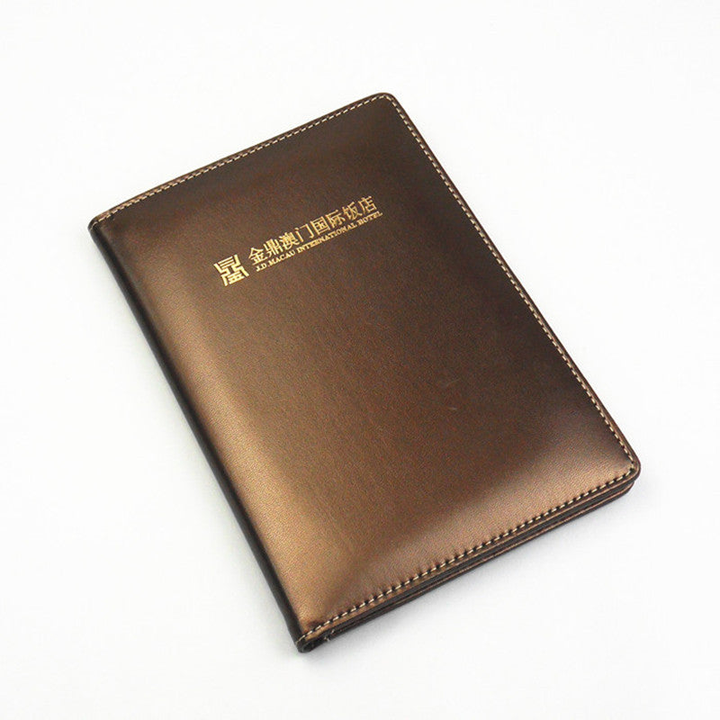 Custom genuine leather bound menu cover for restaurant bar