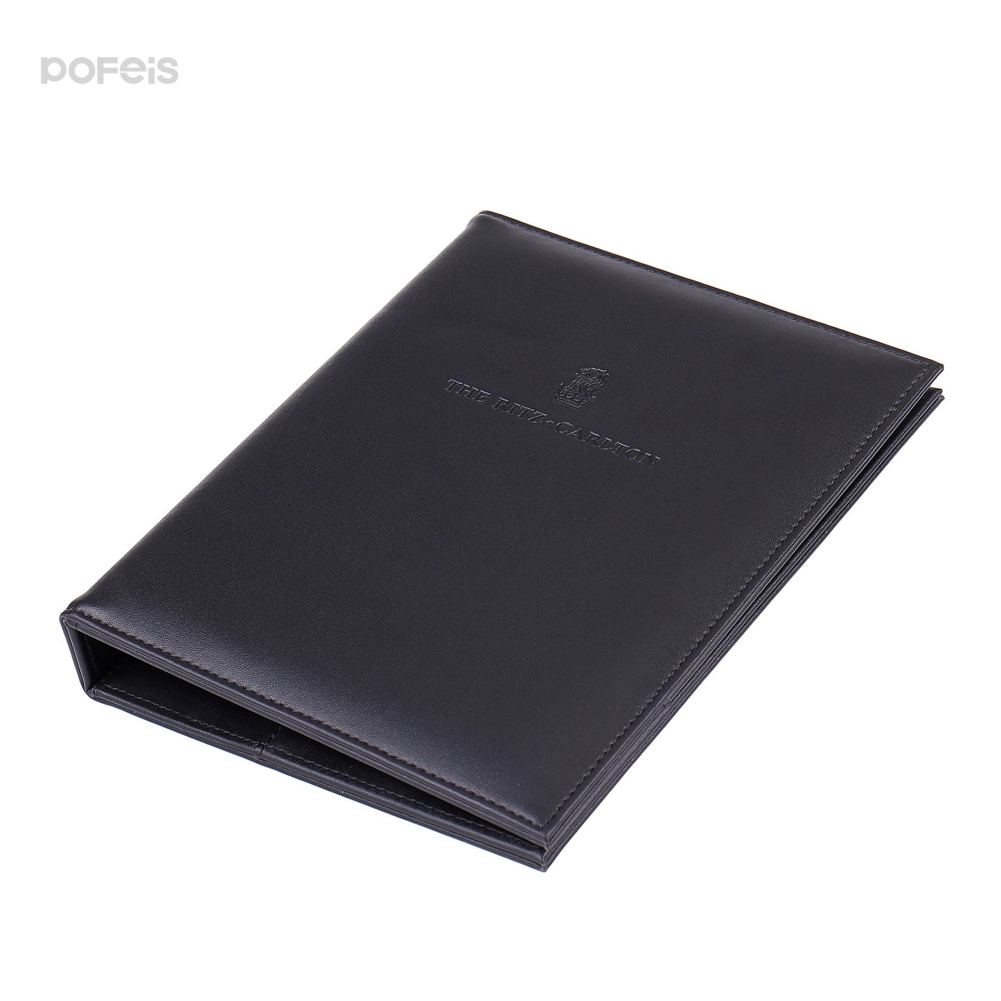 Custom genuine leather bound menu cover for restaurant bar