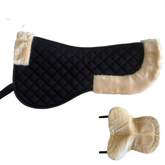 custom genuine sheepskin half saddle pad
