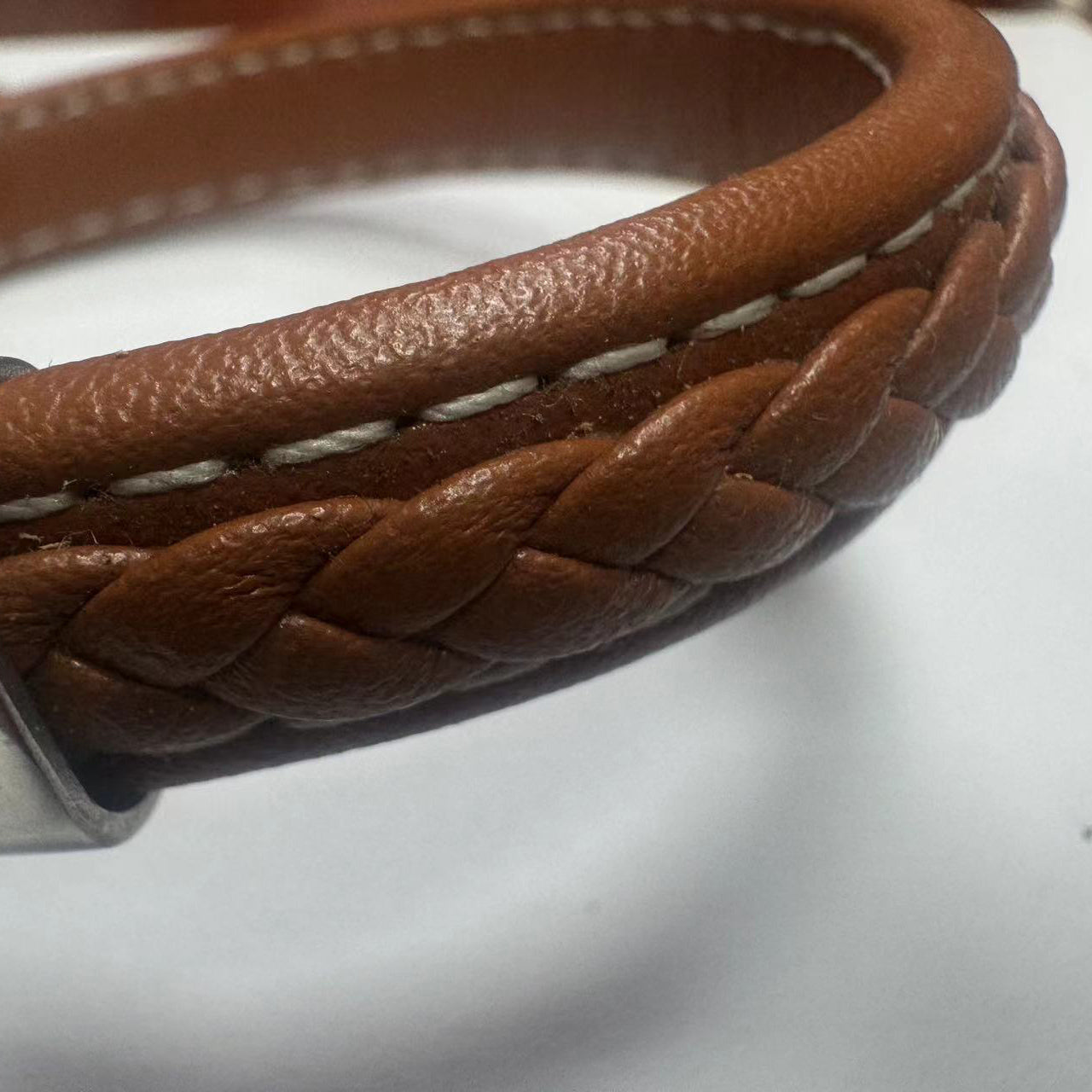 Custom genuine leather drawstring cowhide hand woven leather for shoes tote bags