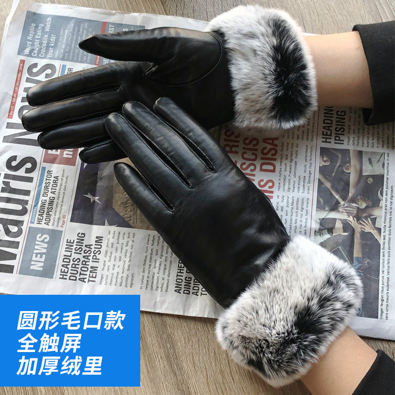 genuine sheepskin leather gloves
