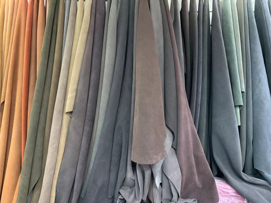 genuine cow suede leather