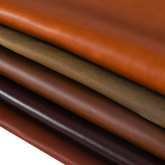 Custom color black brown tan full grain genuine cowhide crazy horse leather
