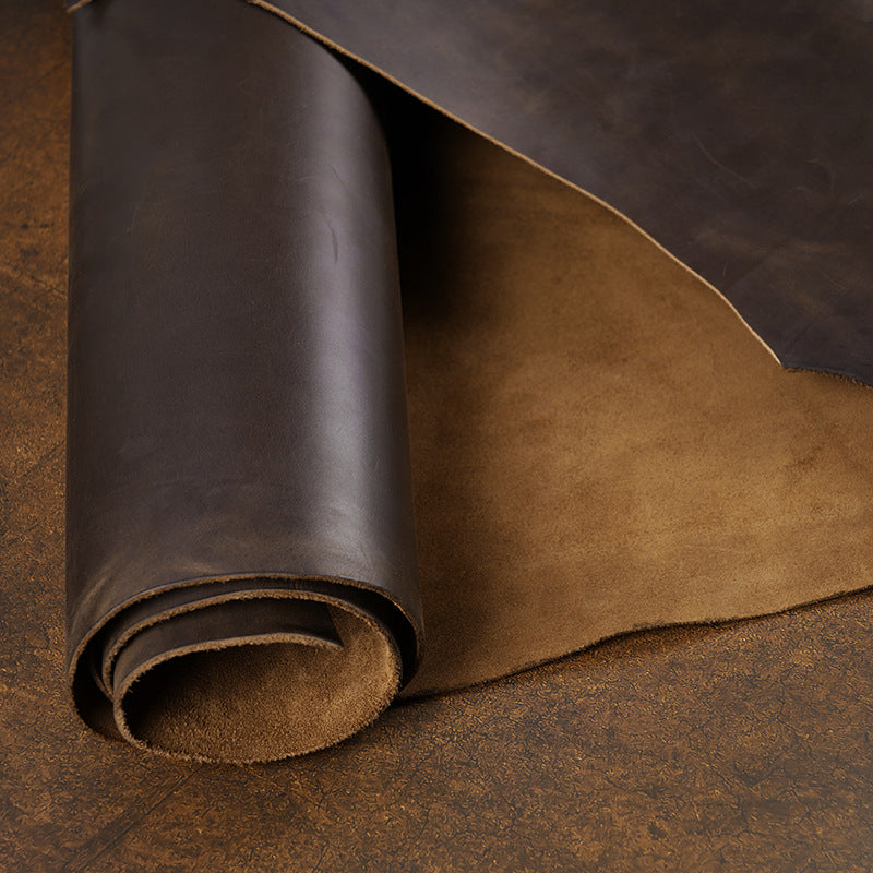 China tannery custom made premium brown genuine cowhide leather 2.0mm-Natural full grain, Built to last