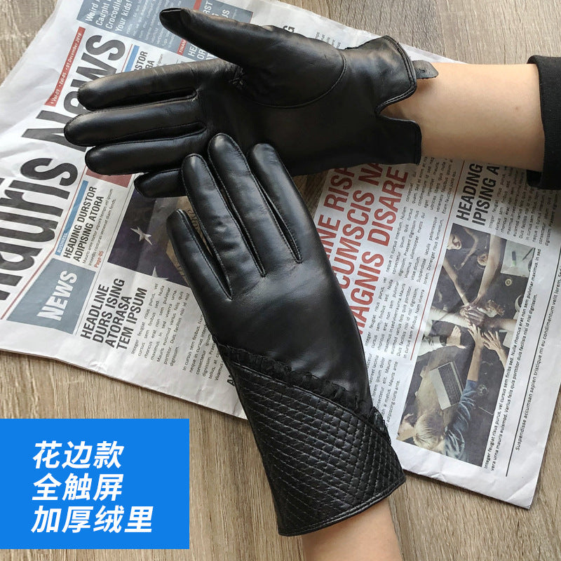 genuine sheepskin leather gloves